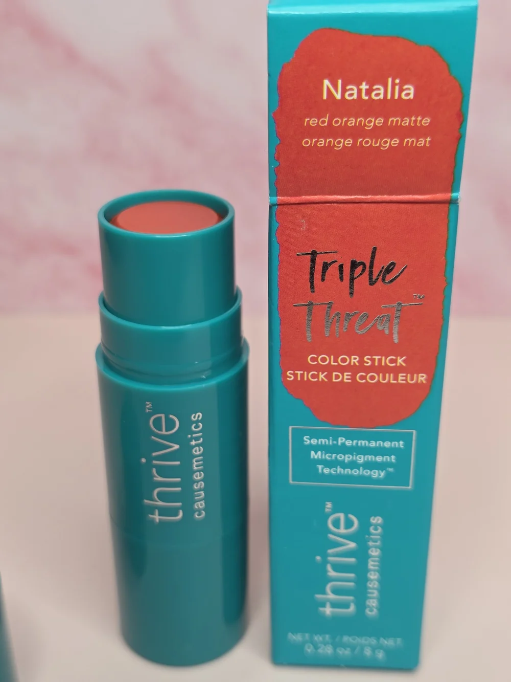 thrive causemetics Triple Threat Color Stick — Natalia (Red-Orange Matte)